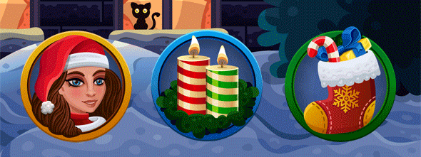 Christmas lights slots game kit | Illustrations ~ Creative Market